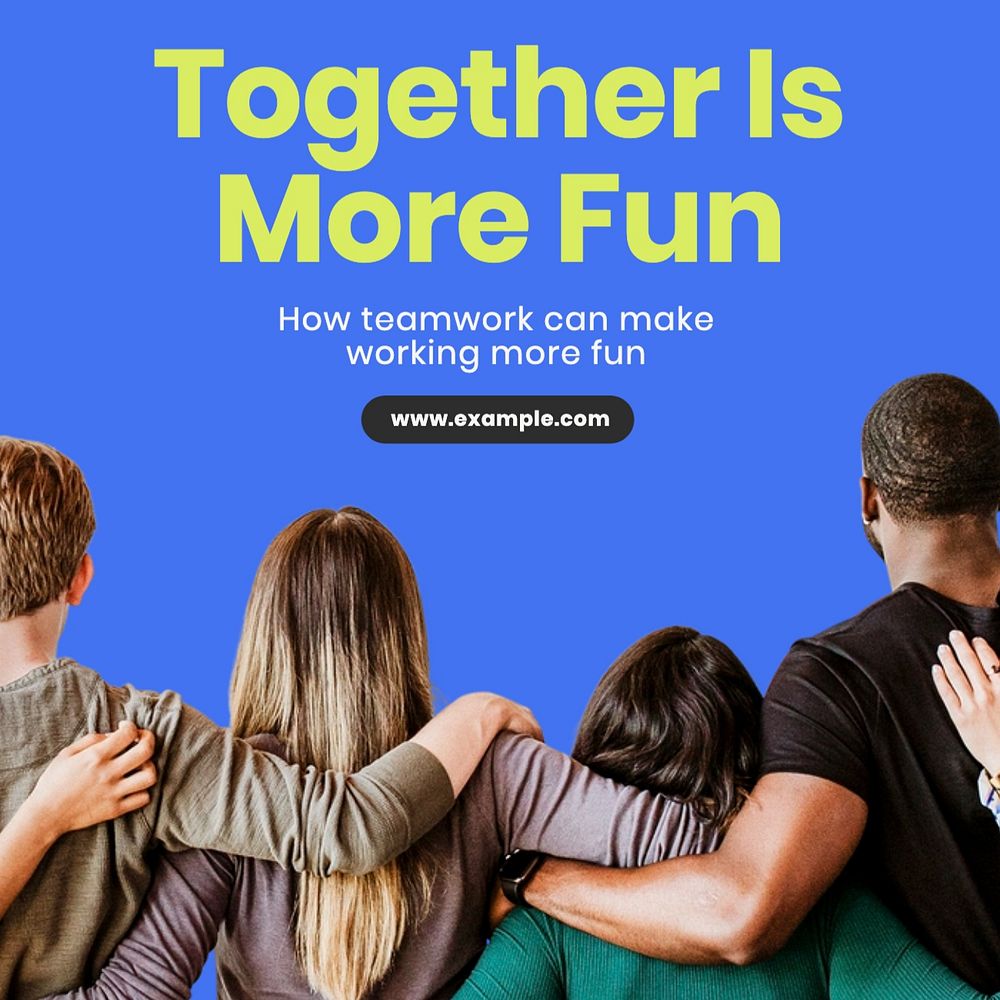 Teamwork Instagram post template