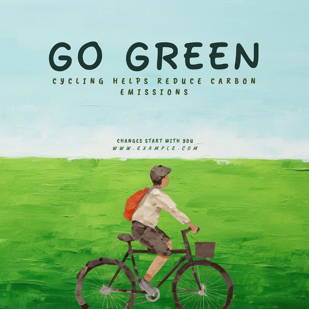 Go green Instagram post template