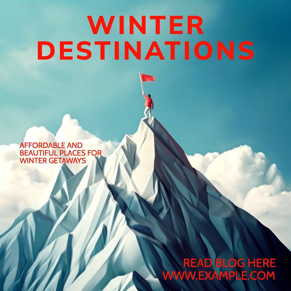 Winter destination Instagram post template