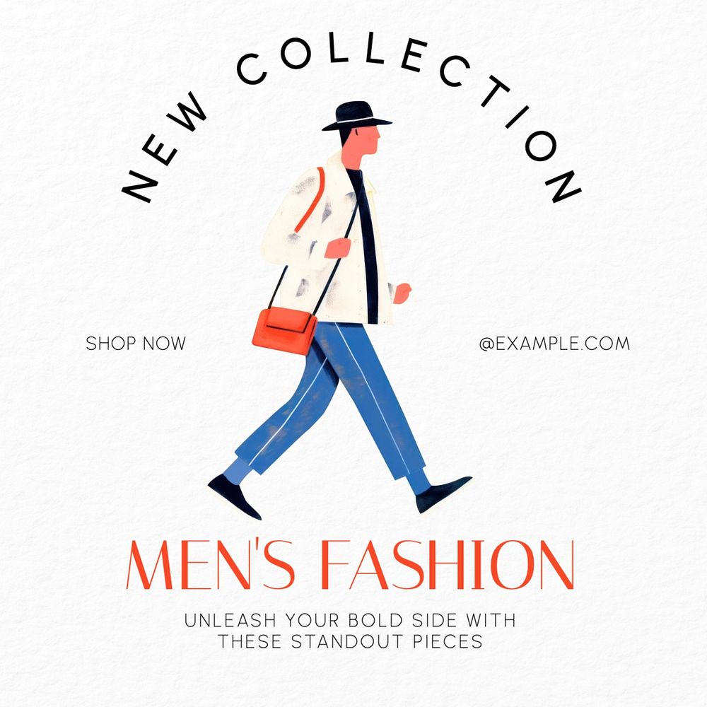 Men's fashion Instagram post template