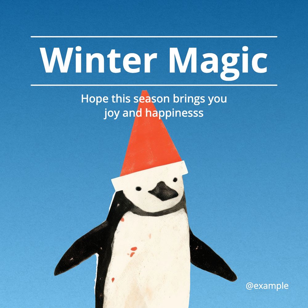 Winter magic Instagram post template