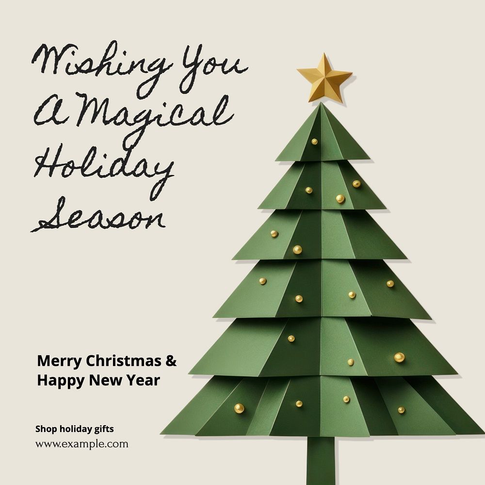 Magical holiday Instagram post template