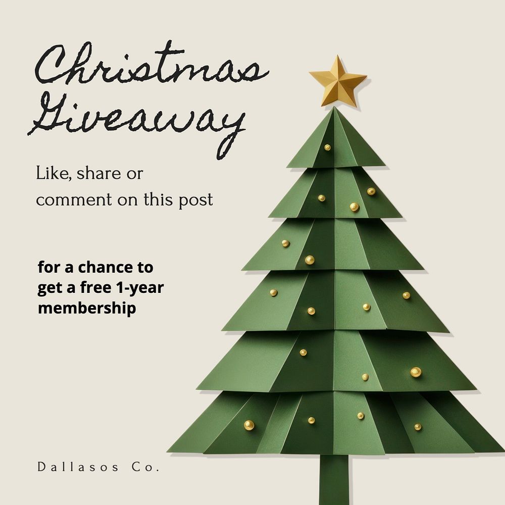 Christmas giveaway Instagram post template