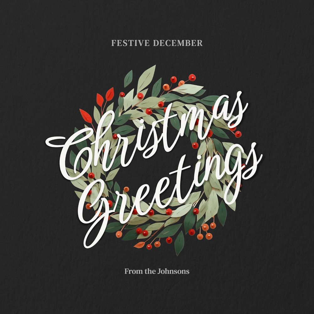 Christmas greetings Instagram post template