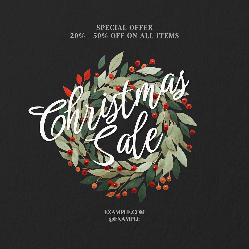 Christmas sale Instagram post template