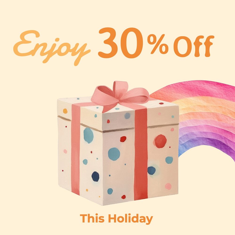 Holiday sale Instagram post template