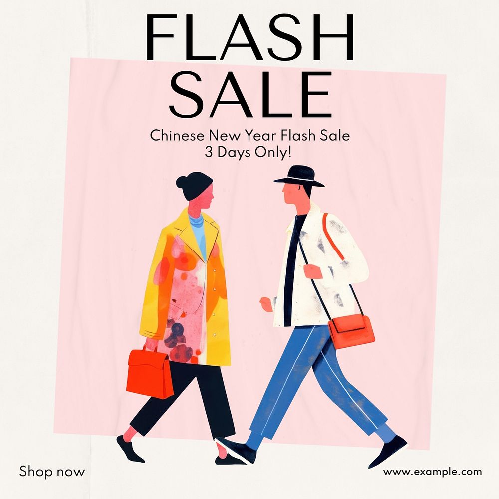 Flash sale Instagram post template