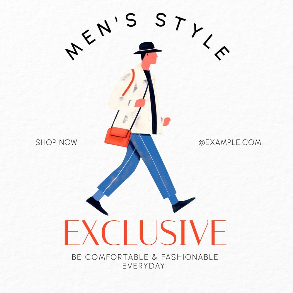 Men's style Instagram post template