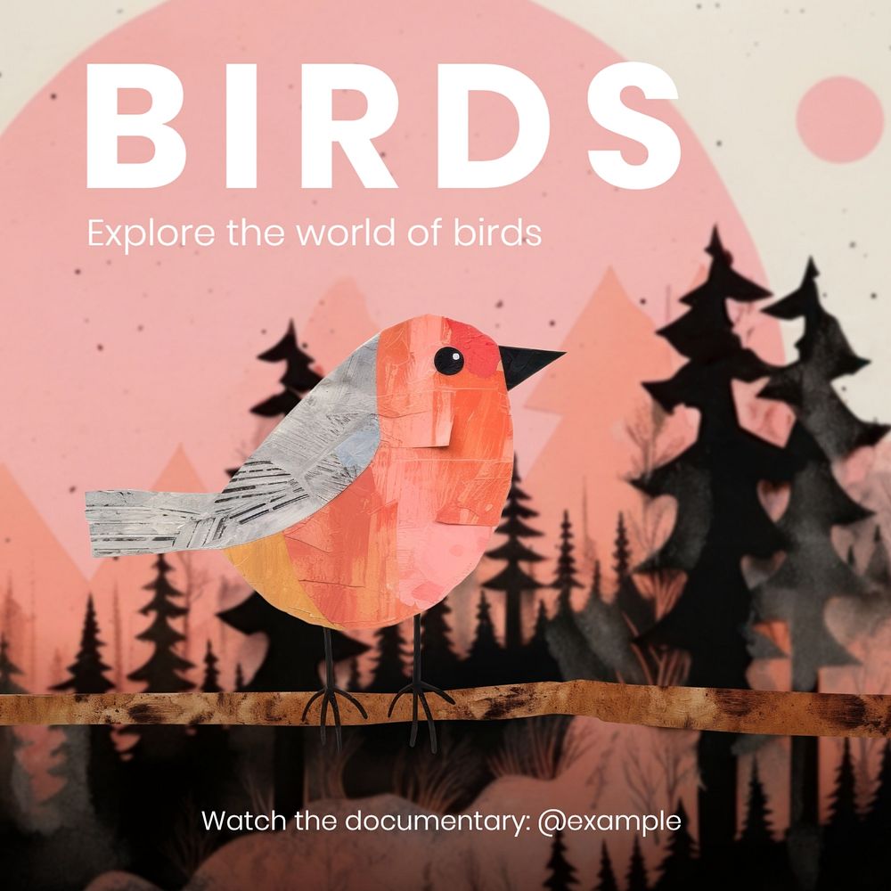 Bird documentary Instagram post template