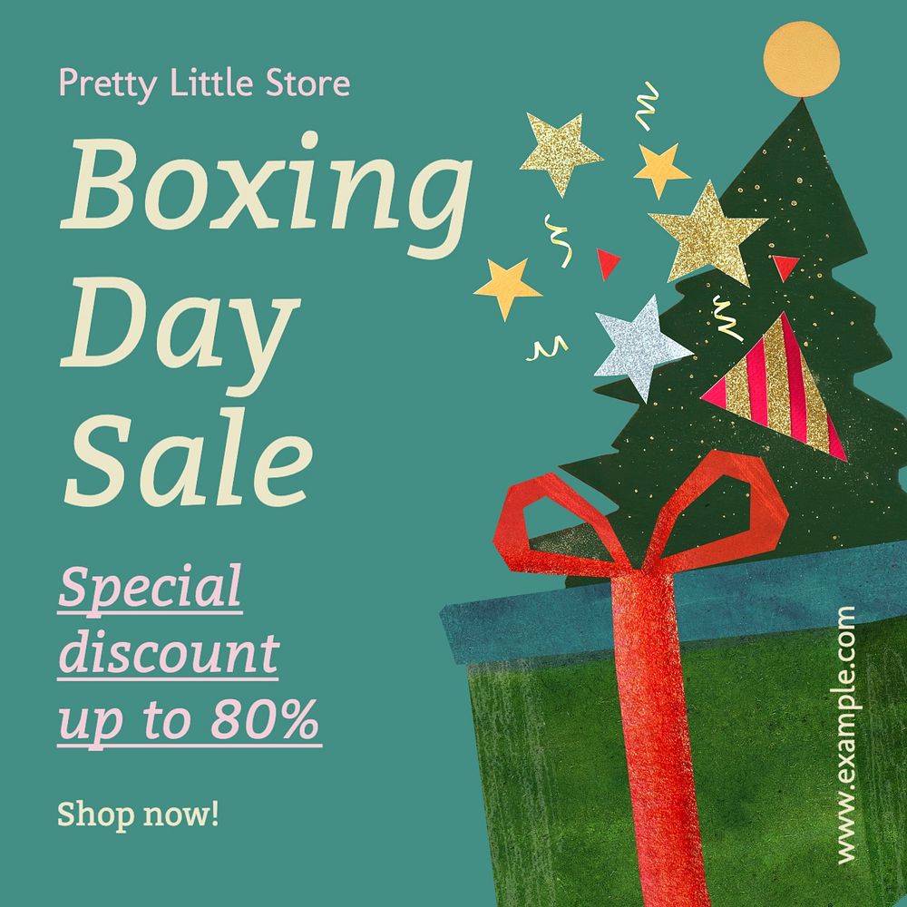 Boxing day sale Instagram post template