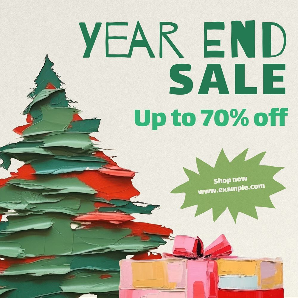 Year end sale Instagram post template