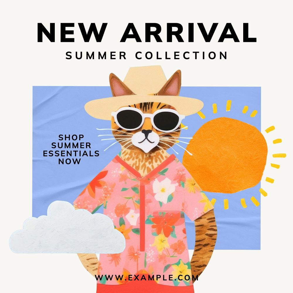 Summer collection Instagram post template