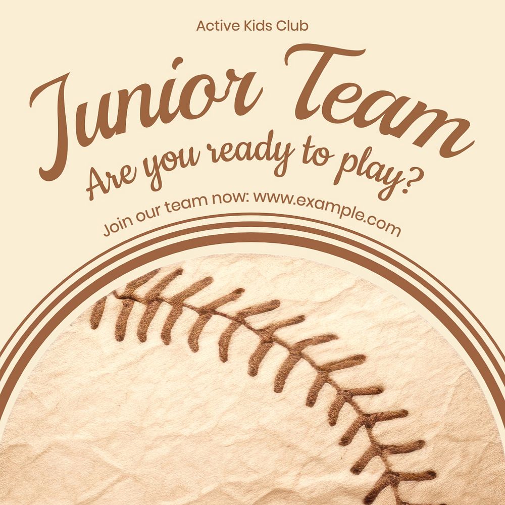 Junior team Instagram post template