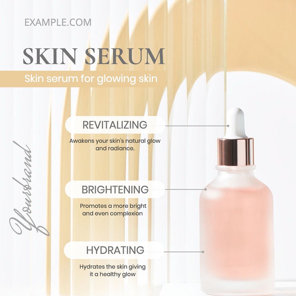 Skincare product Facebook post template, editable design, community remix