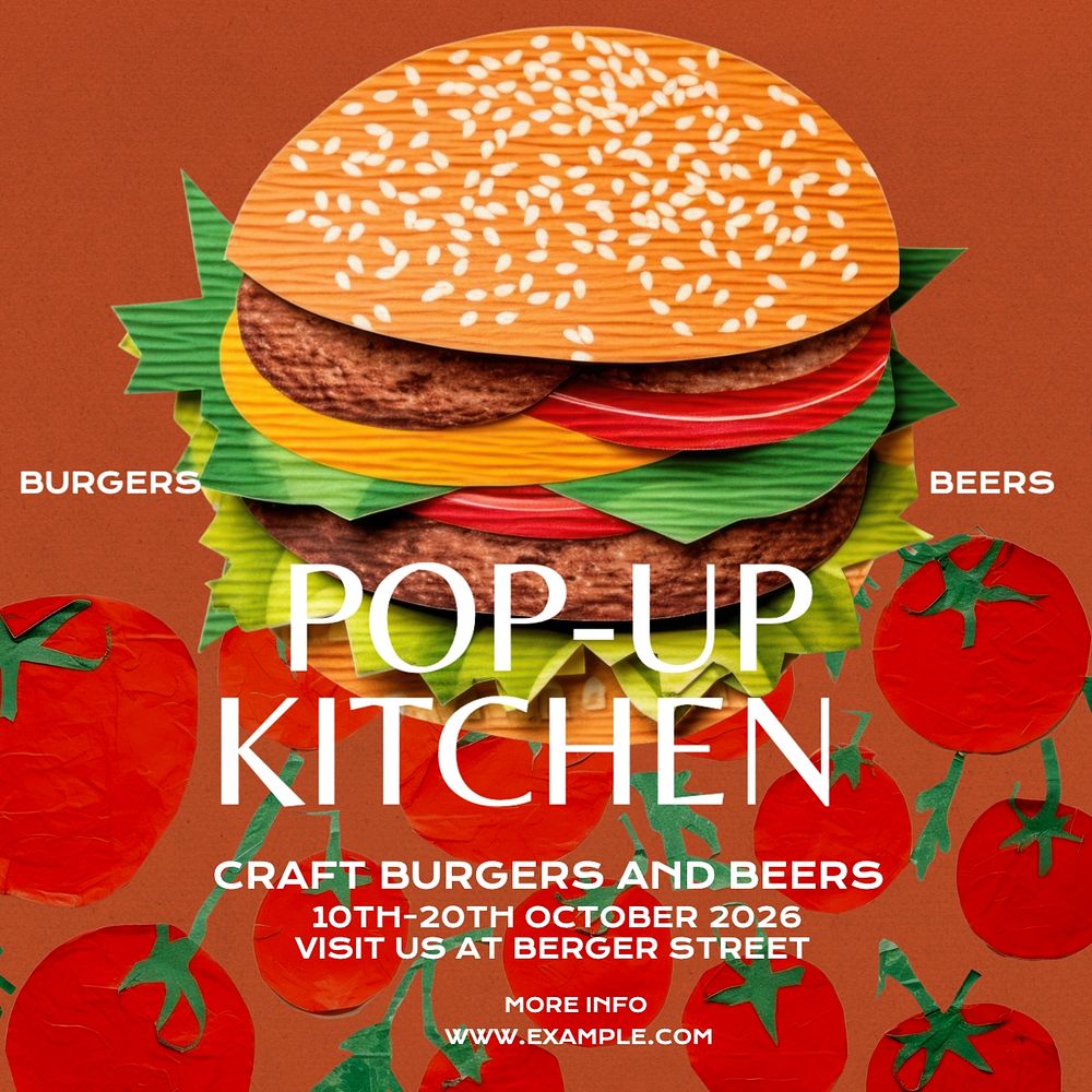 Pop-up kitchen Instagram post template