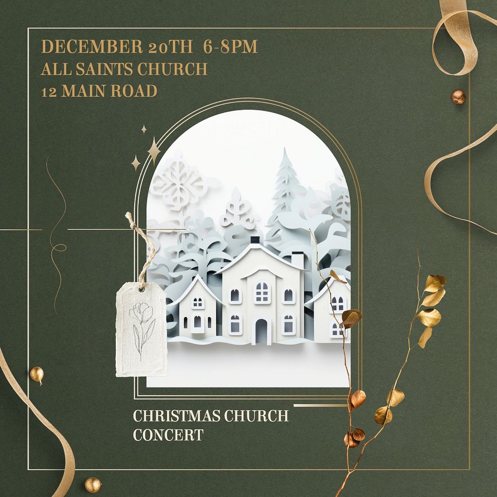 Christmas Church Concert Instagram post template