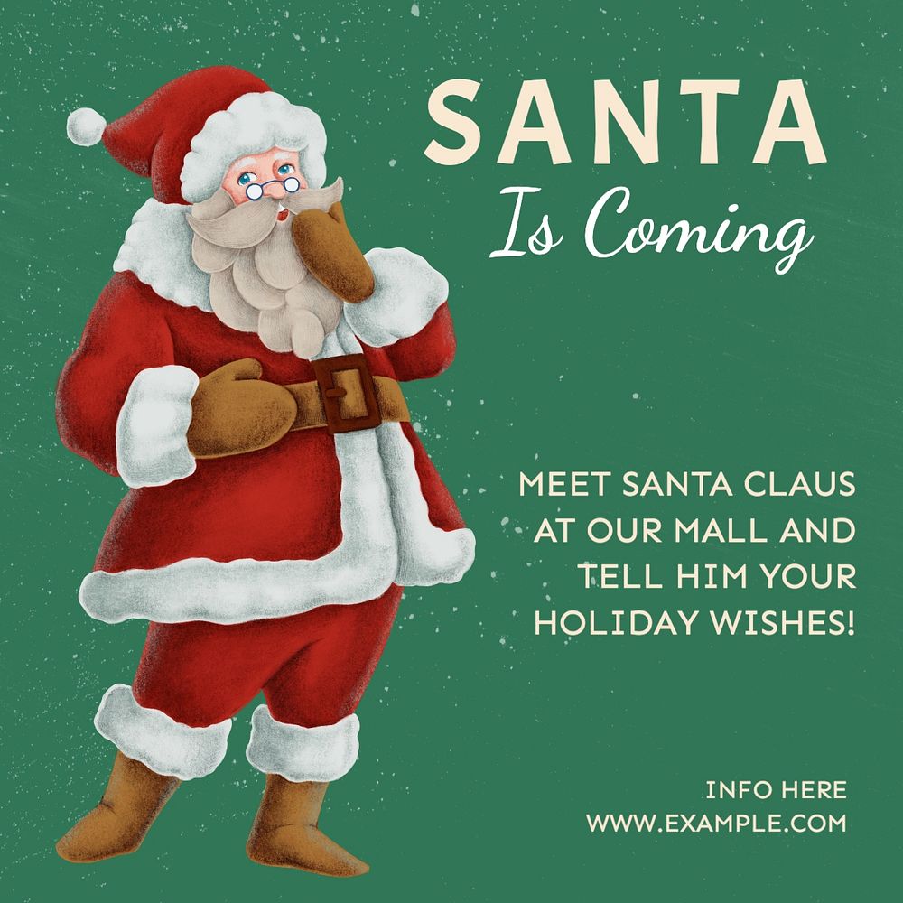 Christmas & Santa Instagram post template