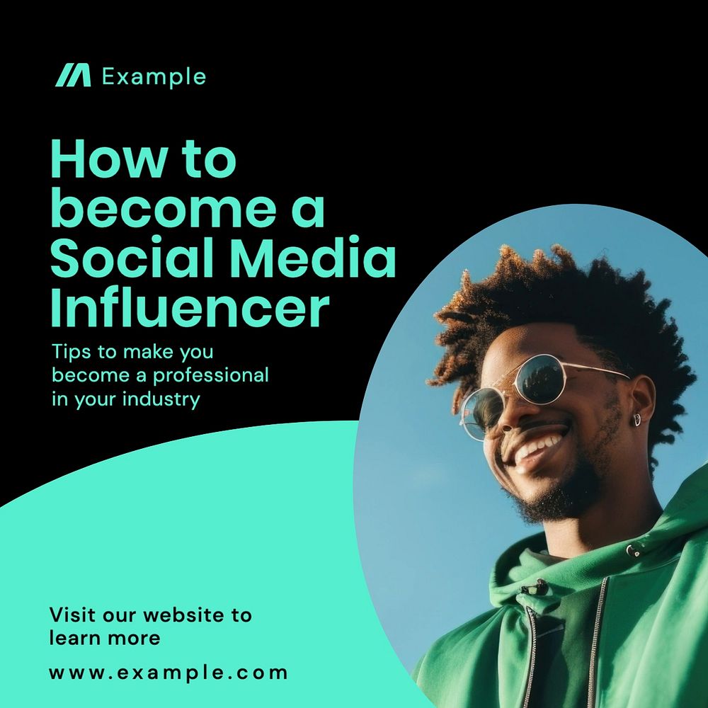 Social media influencer Instagram post template