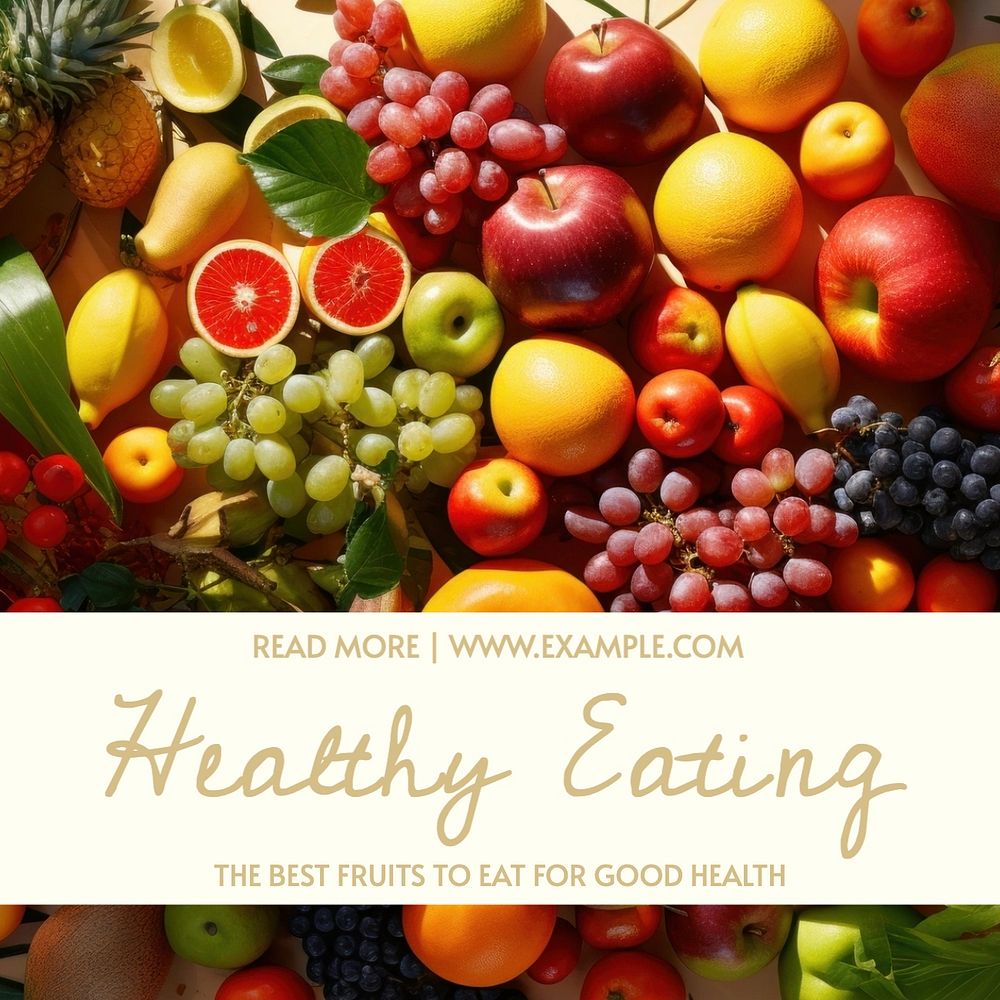 Healthy eating Instagram post template