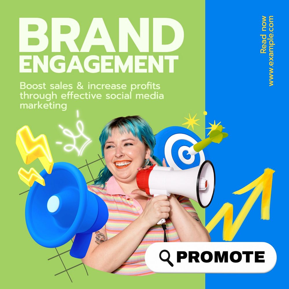 Brand engagement Instagram post template