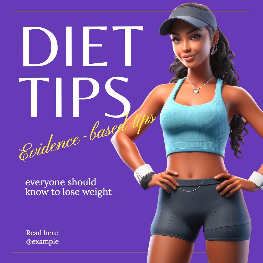 Diet tips Instagram post template