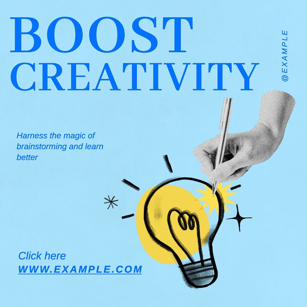 Boost creativity Instagram post template