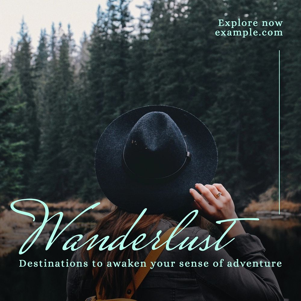 Wanderlust Instagram post template