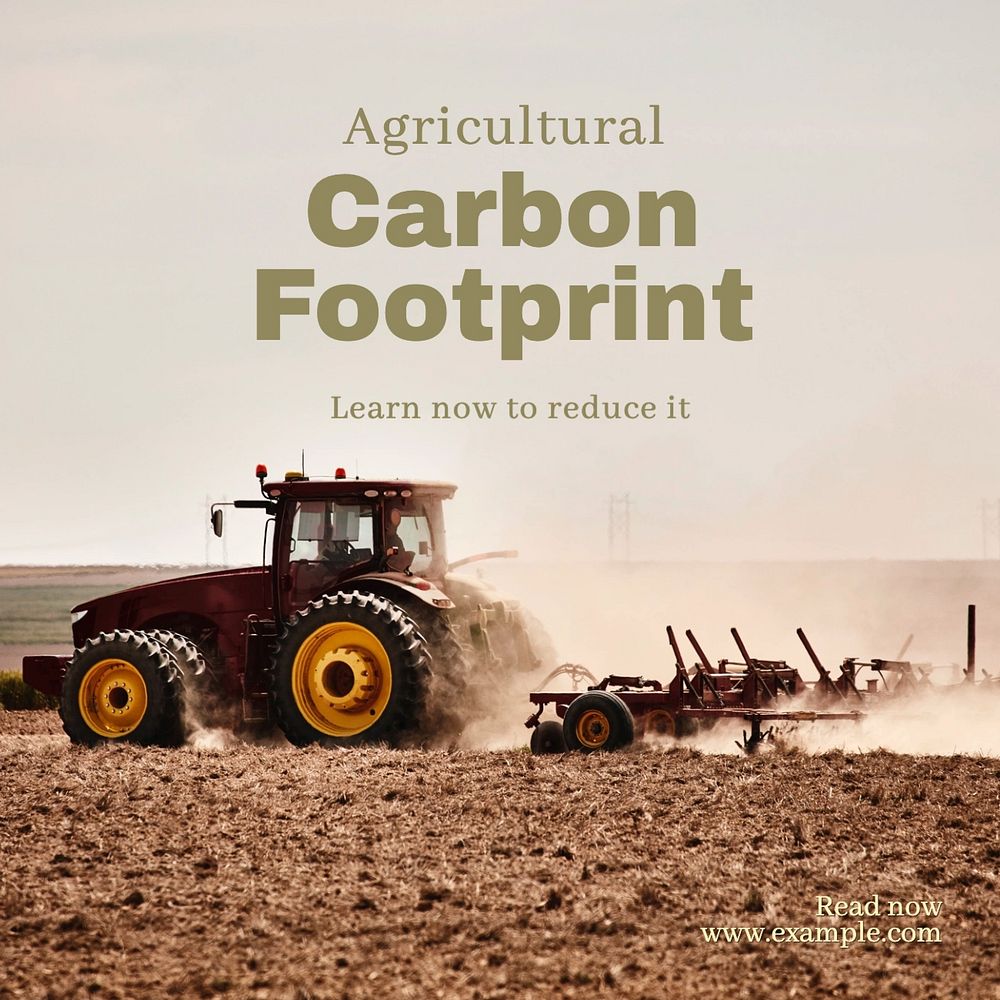 Agricultural carbon footprint Instagram post template