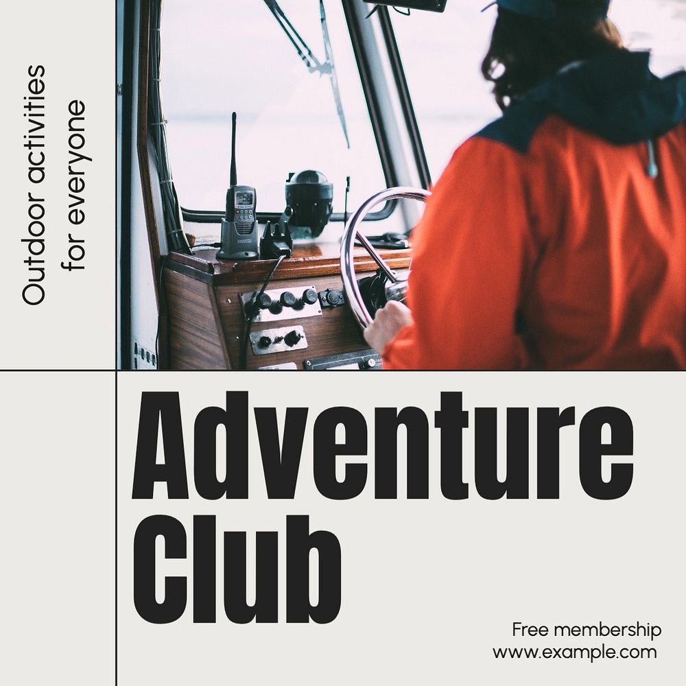 Adventure club Instagram post template