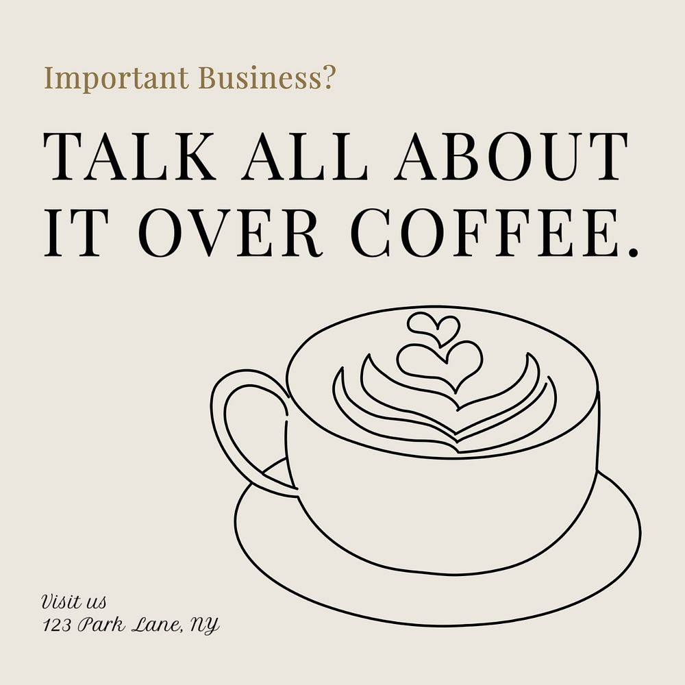 Business coffee Instagram post template