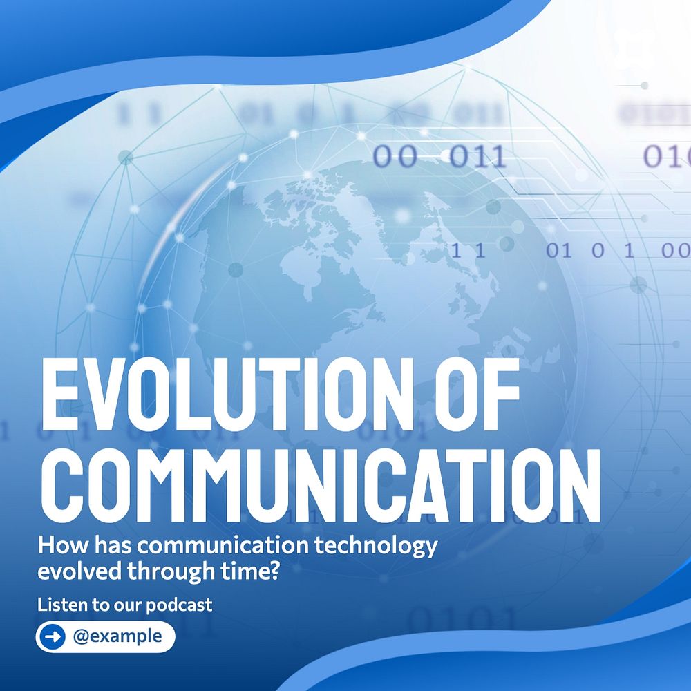 Evolution of communication Instagram post template