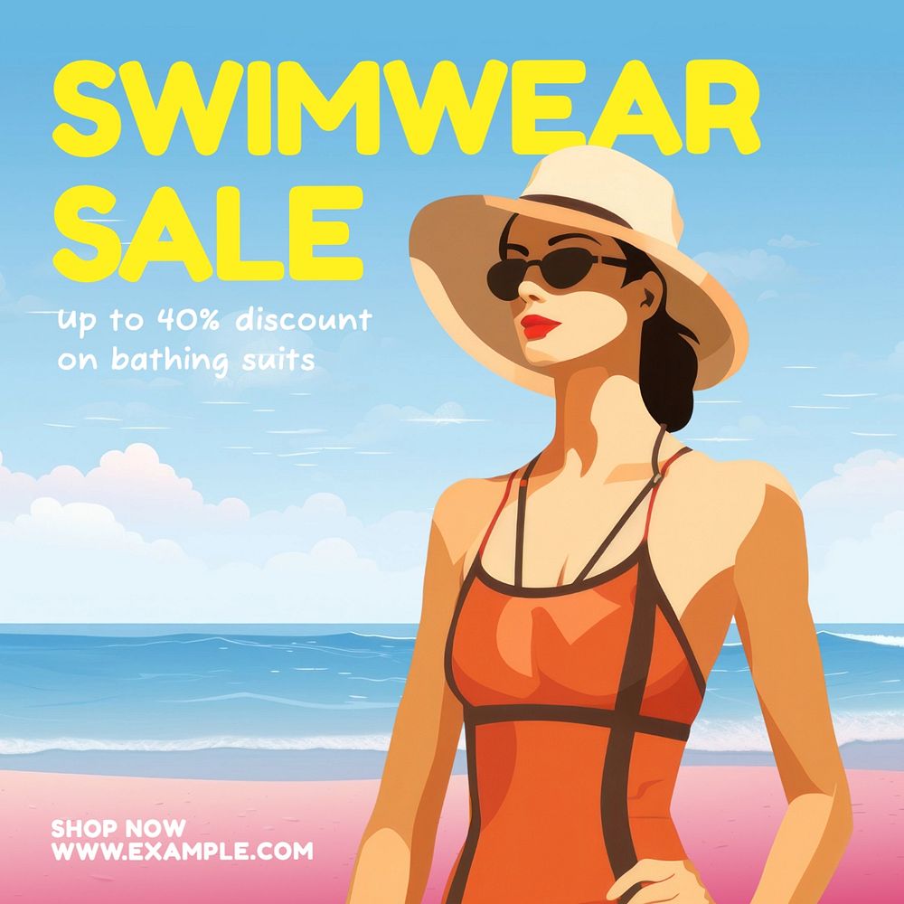 Swimwear sale Instagram post template