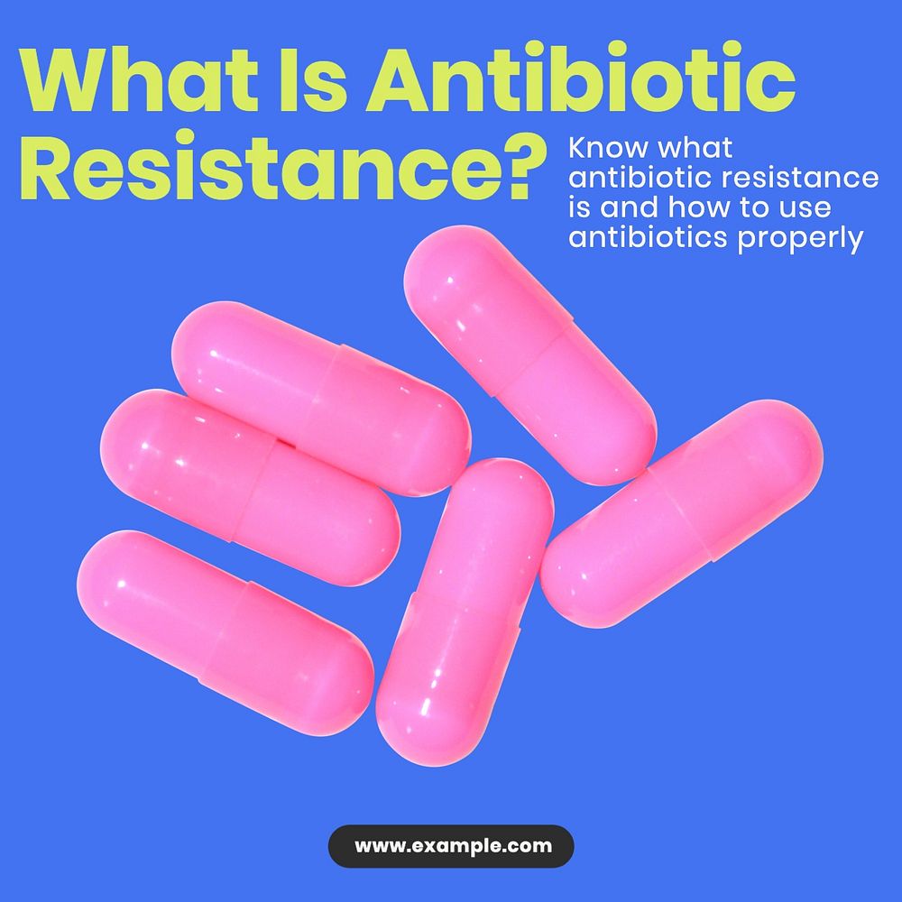 Antibiotic resistance Instagram post template