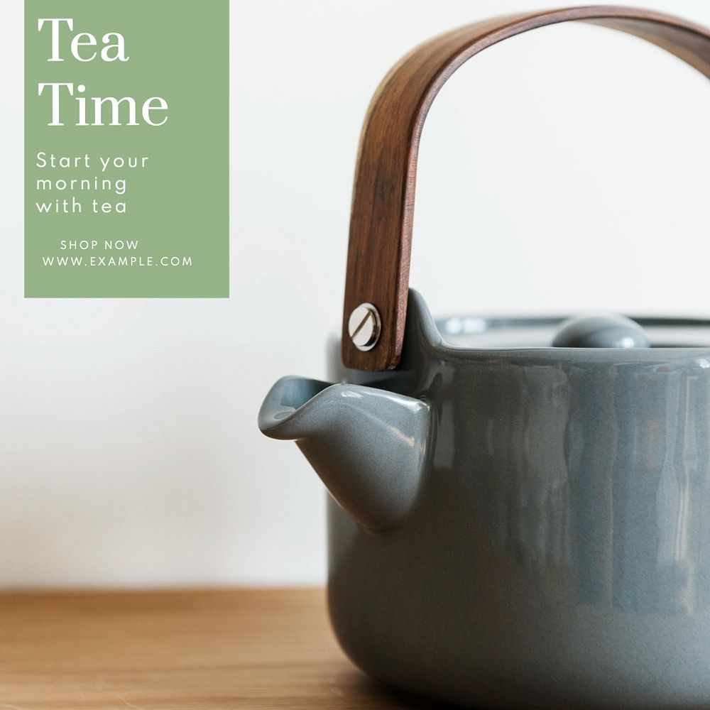 Tea time Instagram post template