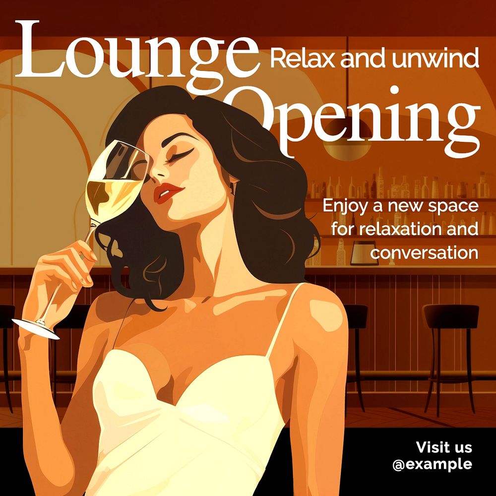 Lounge opening Facebook post template