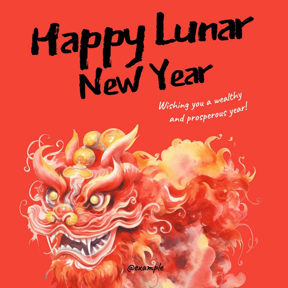 Lunar New Year Instagram post template