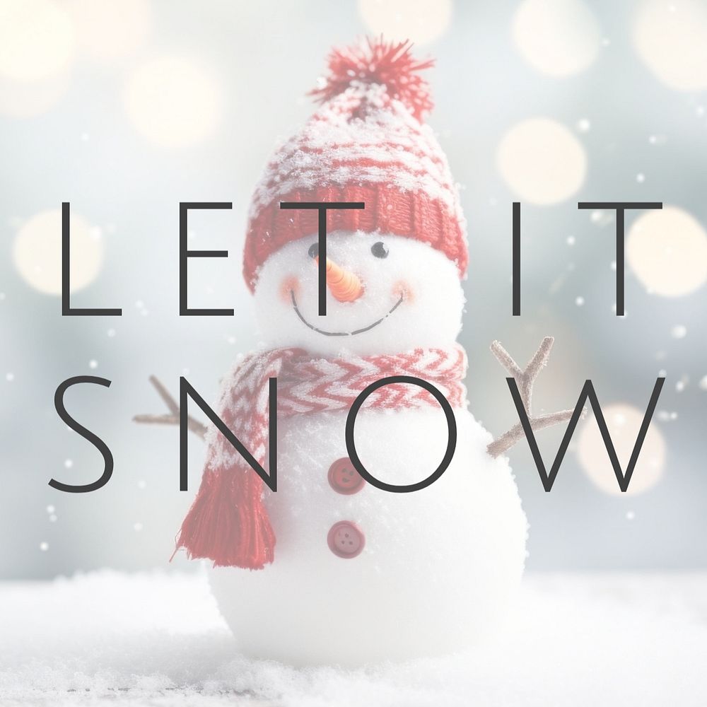 Let it snow Instagram post template