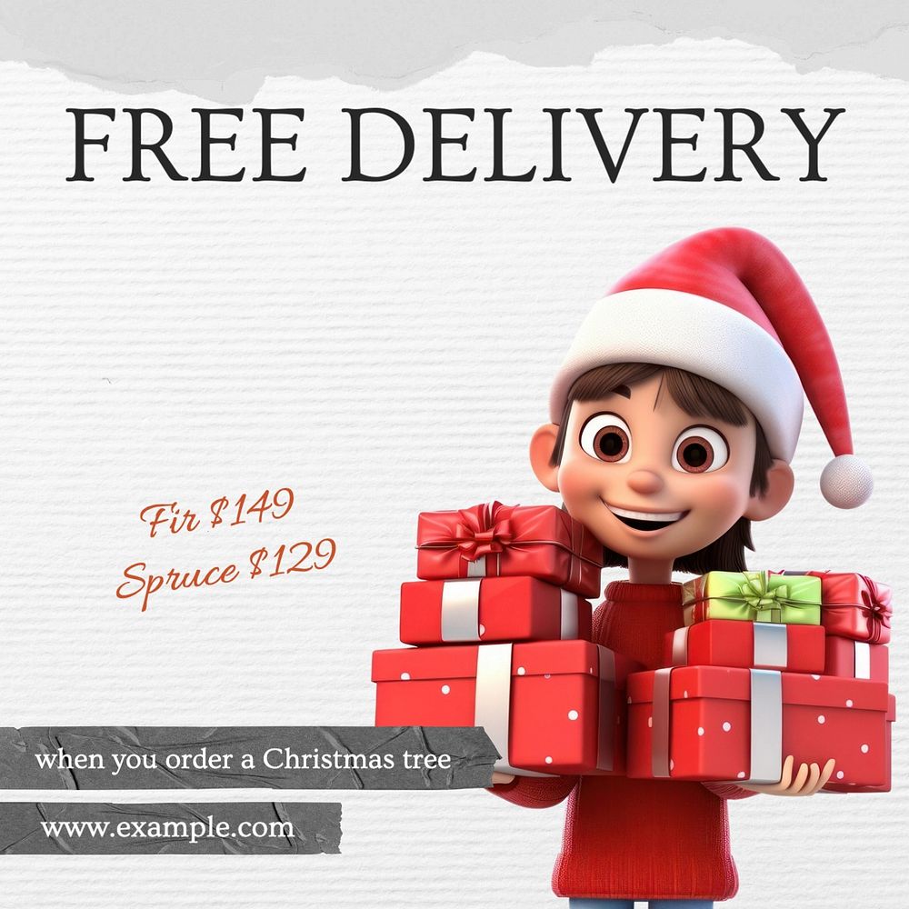 Free delivery Instagram post template