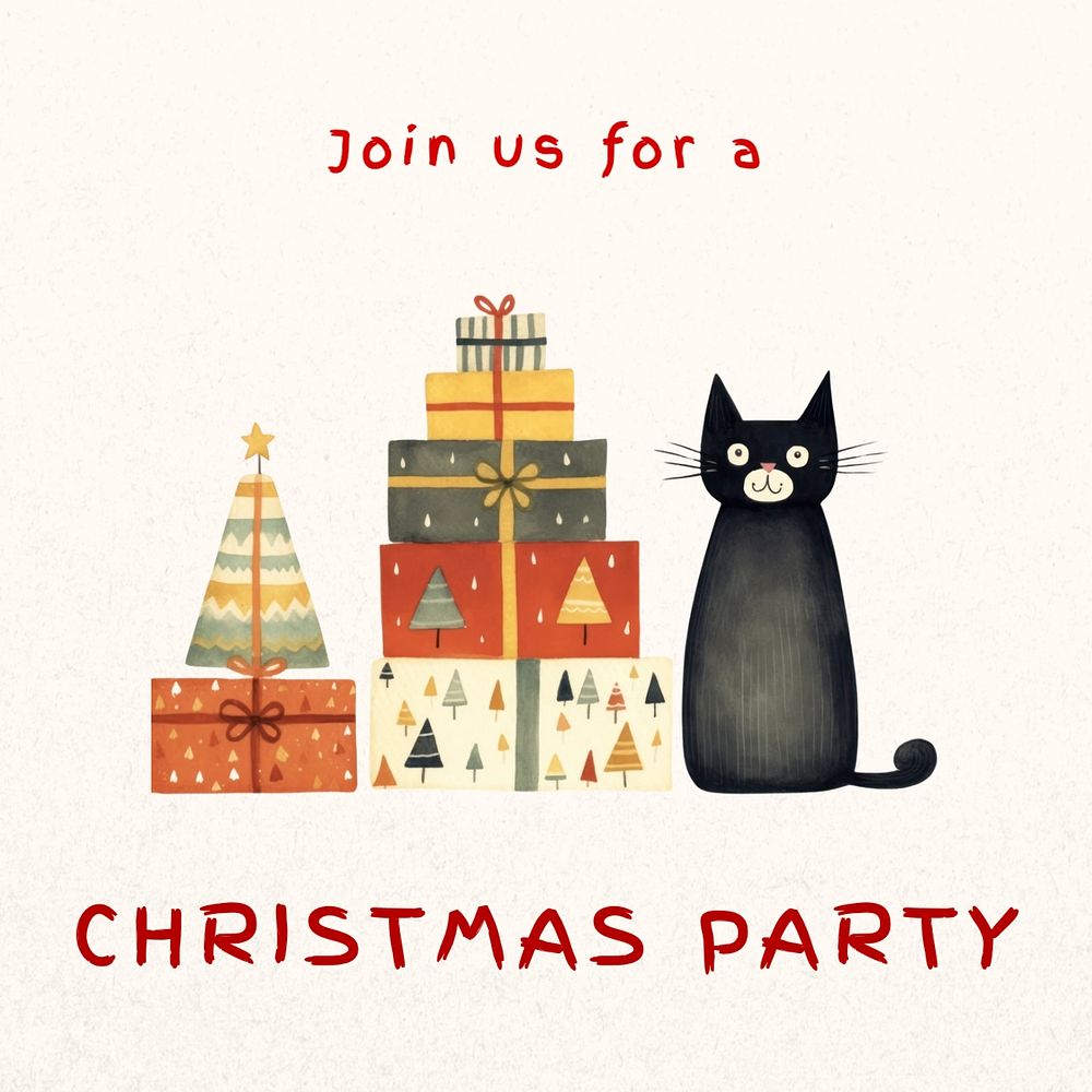 Christmas party Instagram post template