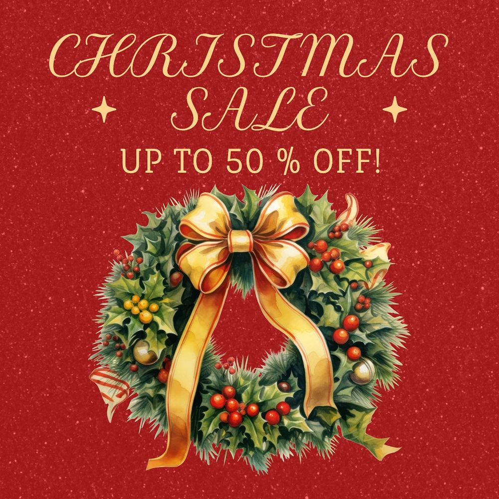 Christmas sale Instagram post template