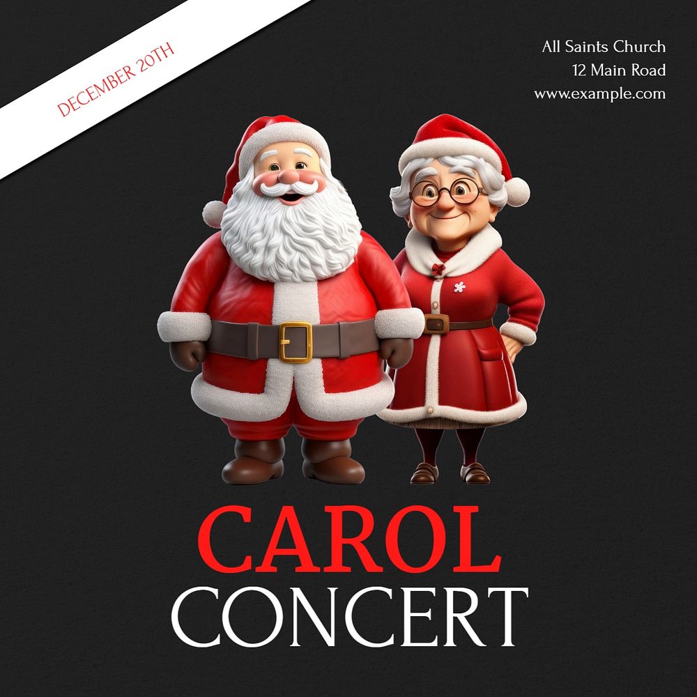 Carol concert Instagram post template