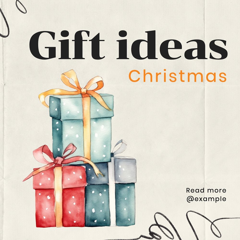 Gift ideas Instagram post template