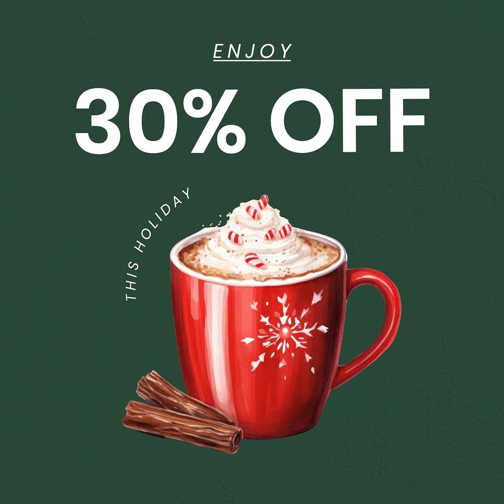 Holiday sale Instagram post template