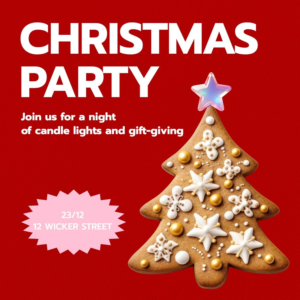 Christmas party Instagram post template