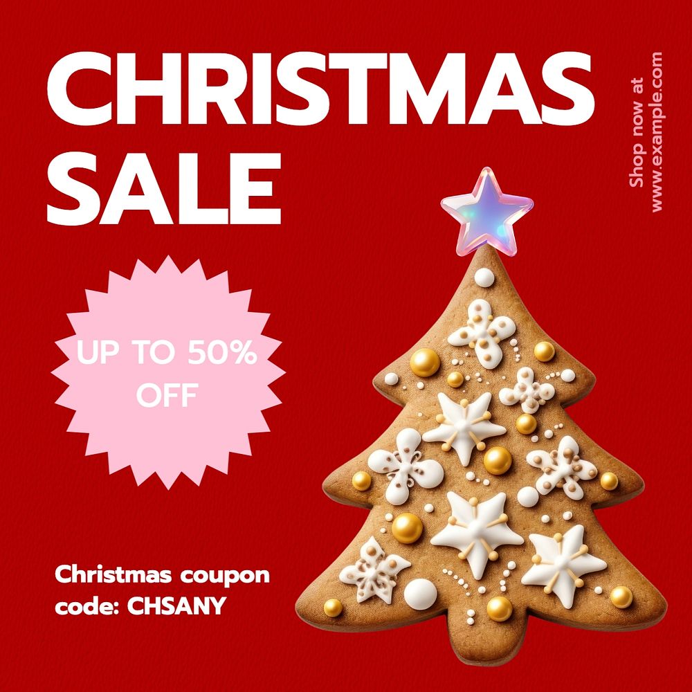 Christmas sale Instagram post template