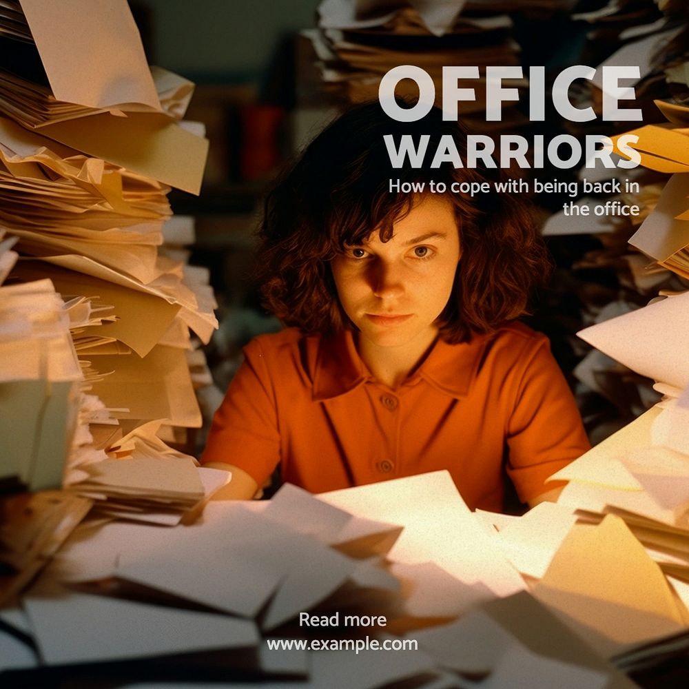 Office warriors Instagram post template