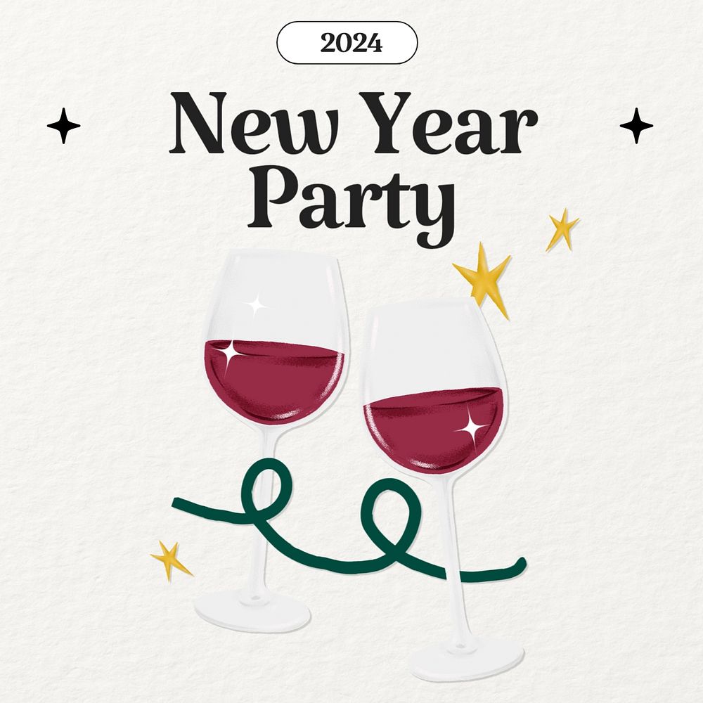 New year party Instagram post template