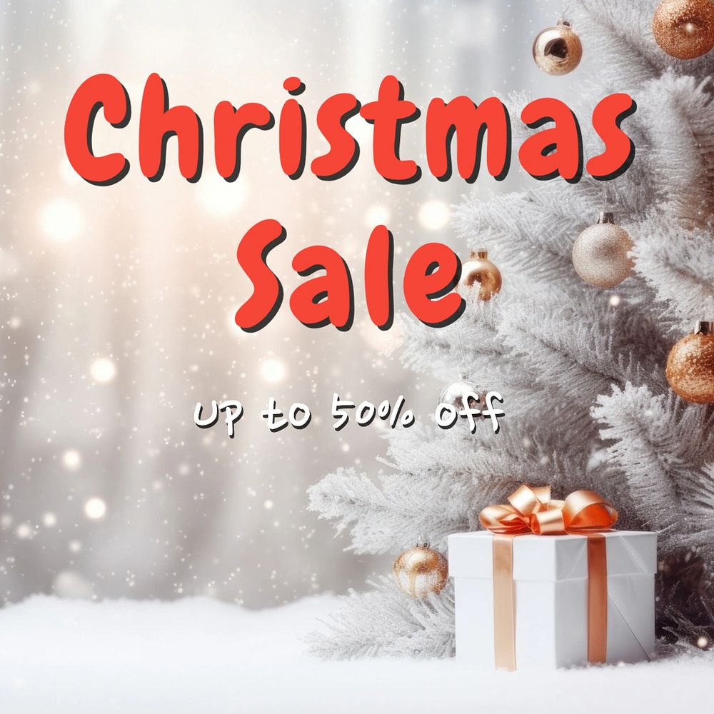 Christmas sale Instagram post template