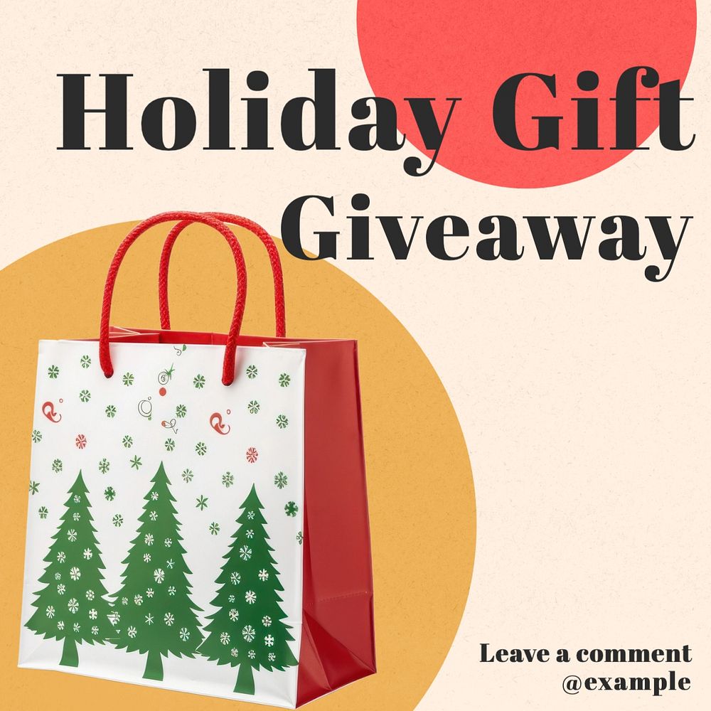 Giveaway Instagram post template