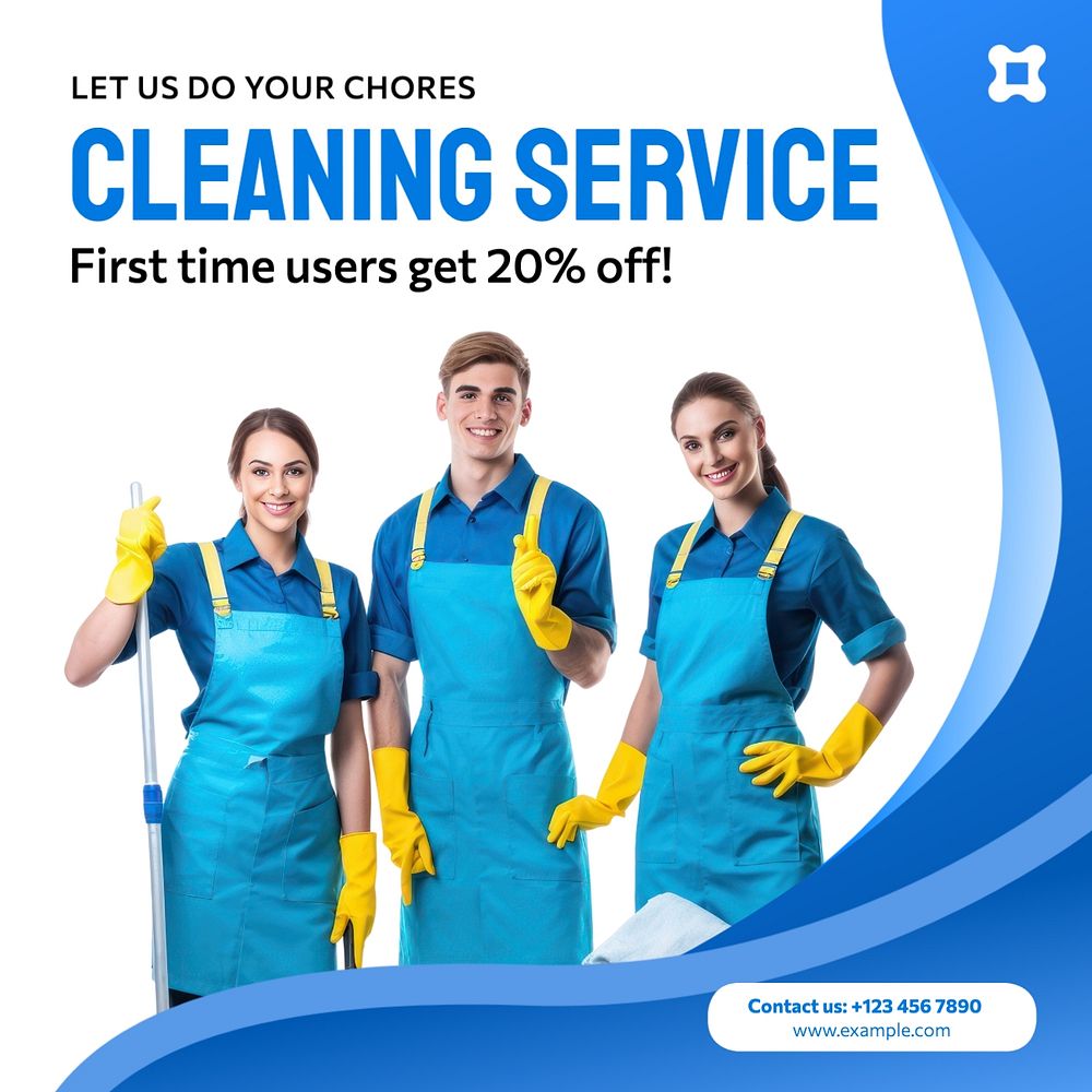 Cleaning service Instagram post template